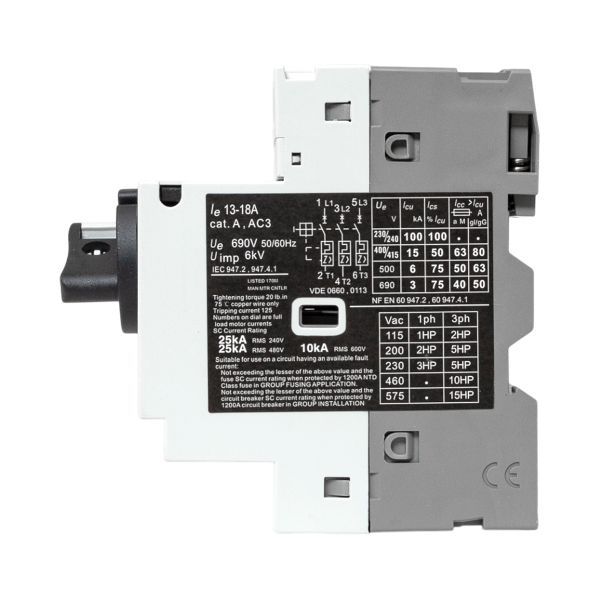  Выключатель автоматический для защиты двигателя GV2P 13-18А EKF gv2pm-18 фото в каталоге от BTSprom.by