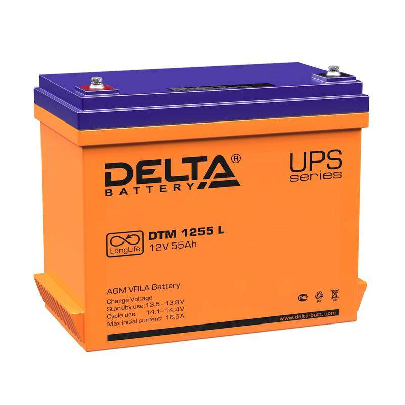 аккумулятор ups 12в 55а.ч delta dtm 1255 l от BTSprom.by