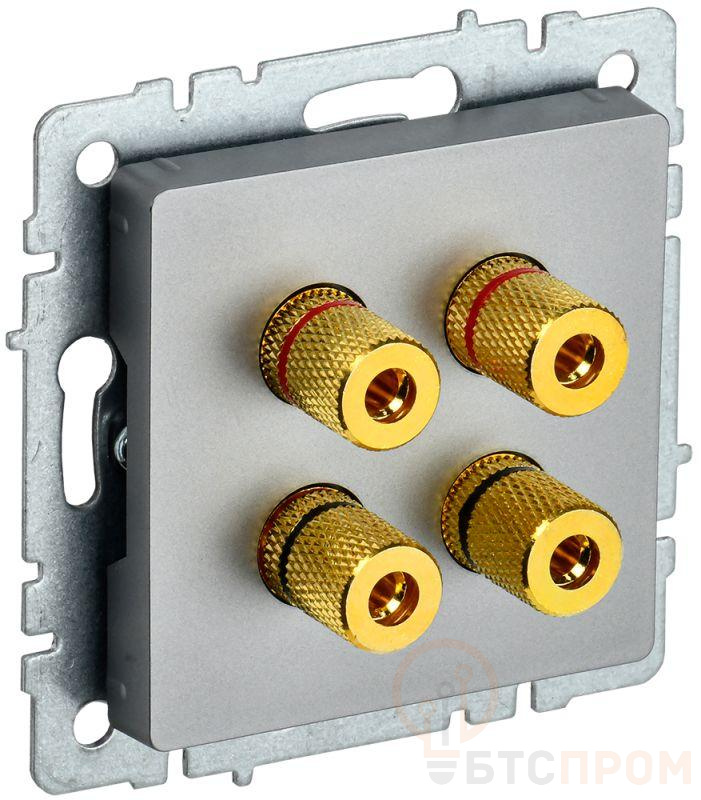 Аудиорозетка 4-м BRITE РА10-БрС сталь IEK BR-S40-K46 фото в каталоге от BTSprom.by  Аудиорозетка 4-м BRITE РА10-БрС сталь IEK BR-S40-K46 фото в каталоге от BTSprom.by