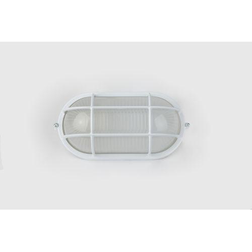  Светильник "Акватермо" НБП 04-60-002 max 60Вт E27 IP54 212х105 овал алюм./стекло решетка бел. Эра Б0048425 фото в каталоге от BTSprom.by