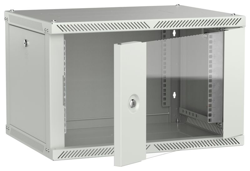 шкаф linea w 2.0 6u 600х450мм дверь стеклян. сер. itk lwr3-06u64-gf-2 от BTSprom.by