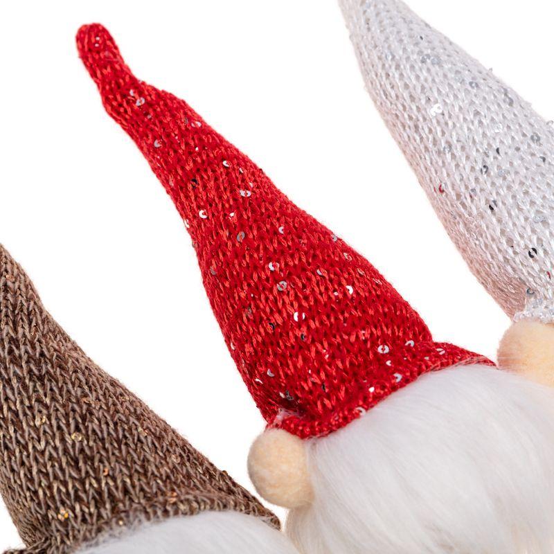  Набор из 4 гномиков в новогодних колпаках 20см тепл. бел. 3хLR1130 (в комплекте) Neon-Night 513-016 фото в каталоге от BTSprom.by