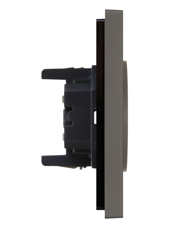  Розетка 2-м СП FORTE&PIANO FP326 10А без заземл. без защ. шторок безвинт. крепл. сер. IEK FP-R20-10-1-K03 фото в каталоге от BTSprom.by