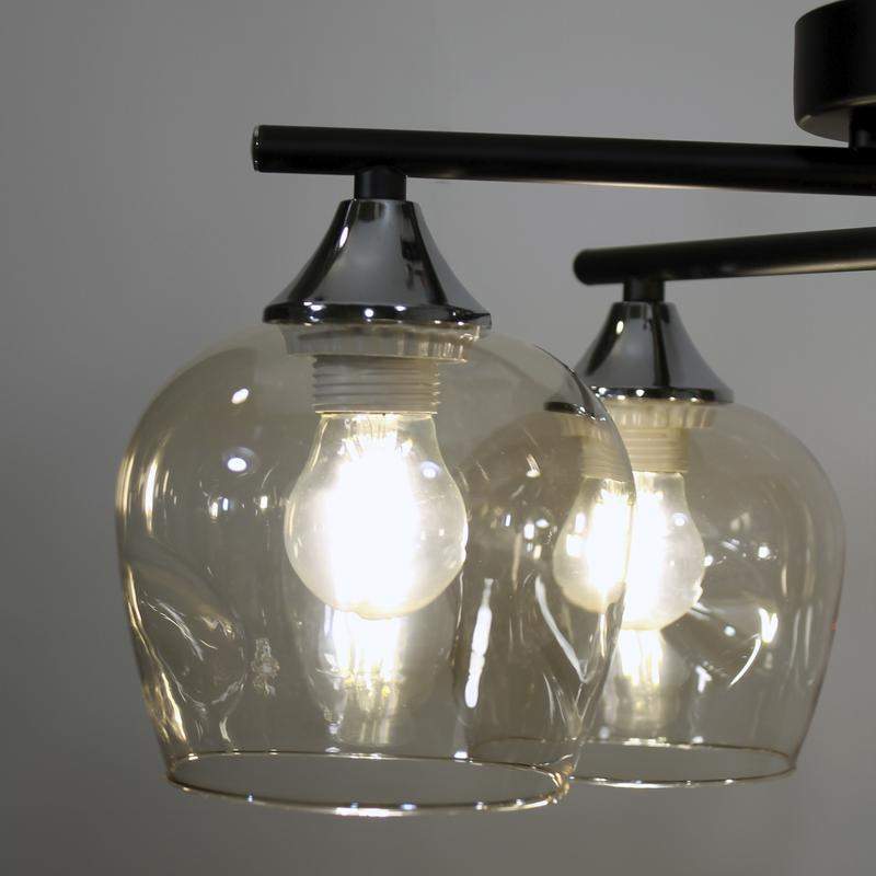 светильник 11271в-4/4 (плафон 8268) нпб 01-4х60-126 е27 иу черн. элетех 1005404859 от BTSprom.by