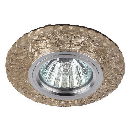  Светильник точечный DK LD4 CHP/WH MR16 декор со светодиод. подсветкой шампань ЭРА Б0028122 фото в каталоге от BTSprom.by