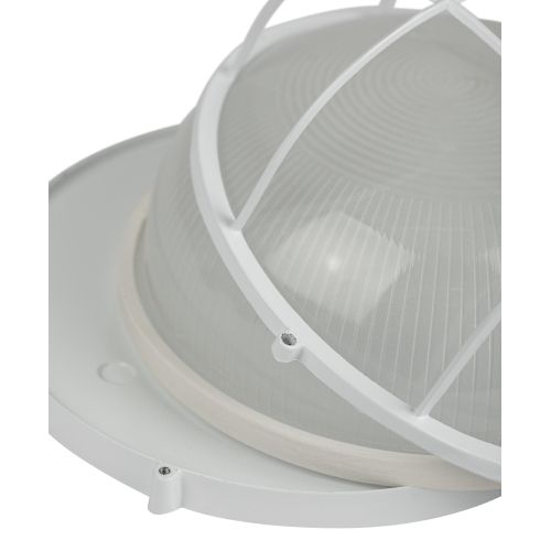  Светильник "Акватермо" НБП 03-100-002 max 100Вт E27 IP54 D240 круг алюм./стекло решетка бел. ЭРА Б0048422 фото в каталоге от BTSprom.by
