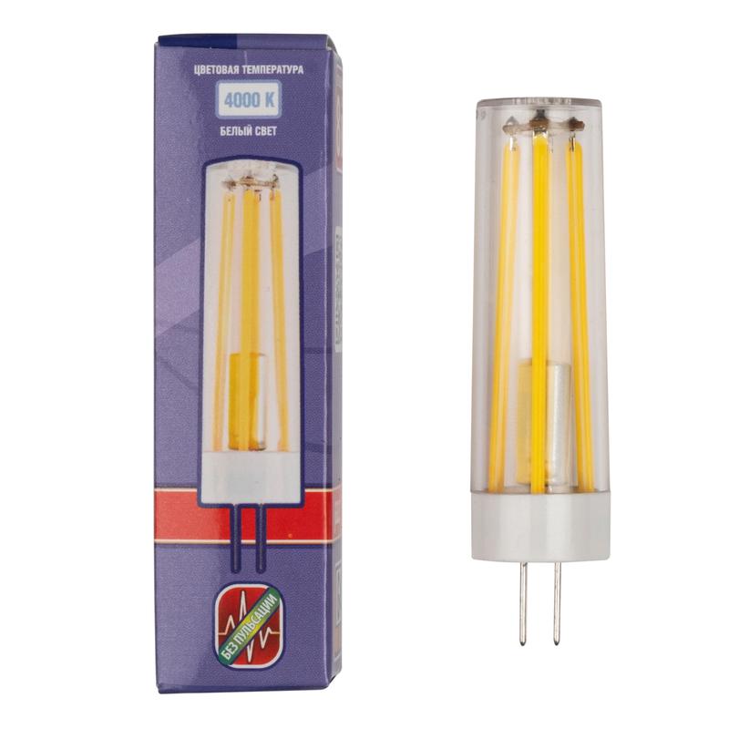 Лампа светодиодная филаментная PLED-G4 PRO 8Вт 4000К 680лм 230В d16.5х65мм без пульсации JazzWay 5062580 фото в каталоге от BTSprom.by