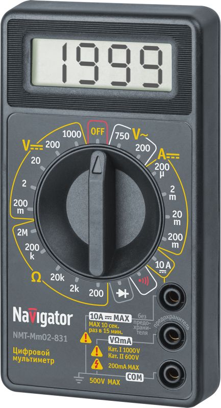 мультиметр 93 587 nmt-mm02-831 (831) navigator 93587 от BTSprom.by