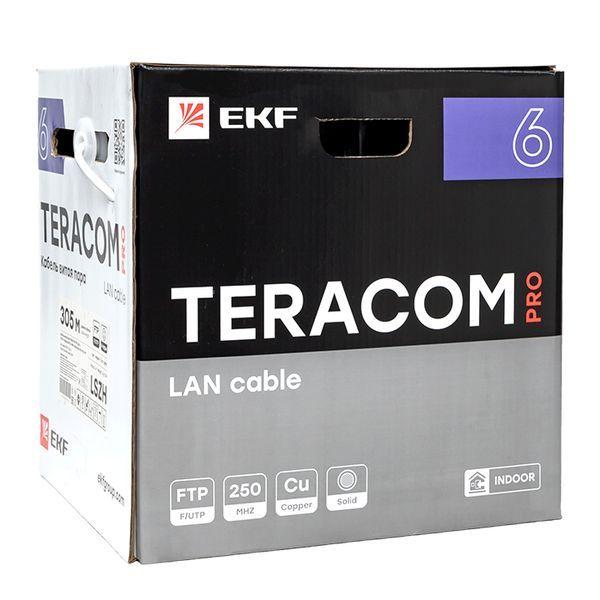  Кабель витая пара F/UTP кат.6 4 пары solid 23AWG оболочка LSZH нг(А)-HF TERACOM PRO сер. (уп.305м) EKF TRP-6FTP-04LSH-GY-IN3 фото в каталоге от BTSprom.by