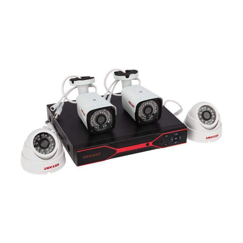 комплект видеонаблюдения 2 наружные и 2 внутренние камеры ahd/2.0 full hd rexant 45-0522 от BTSprom.by
