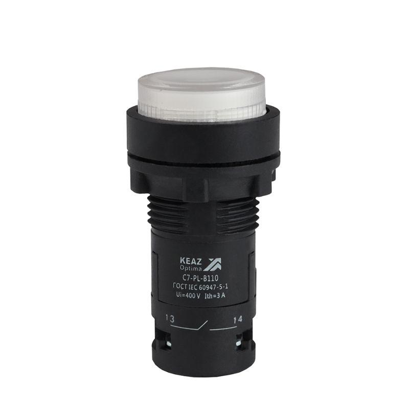 кнопка с подсветкой optisignal compact d22 с7-pl-m101 бел. 1нз 230в ac xb7nw31m2 кэаз 362094 от BTSprom.by