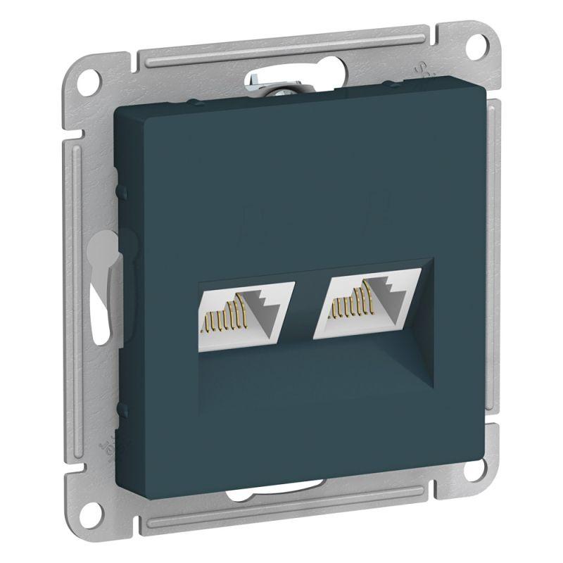 розетка компьютерная 2-м atlasdesign rj45 кат.5e механизм изумруд se atn000885 от BTSprom.by