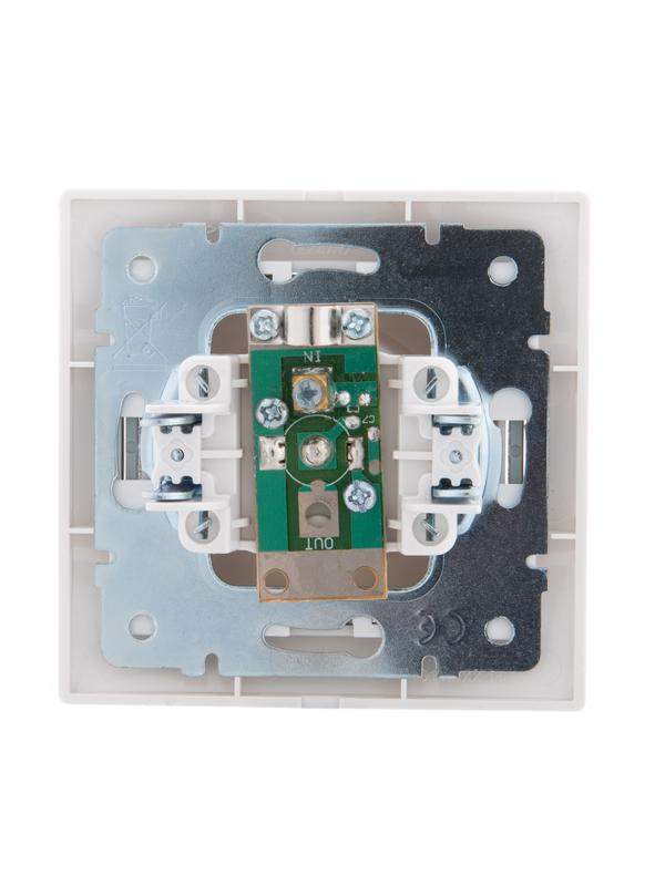  Розетка телевизионная оконечная TV СП Mira 16А IP20 с сер. вставкой бел. LEZARD 701-0215-130 фото в каталоге от BTSprom.by