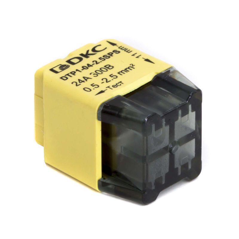клеммная колодка на 4 проводника до 2 5кв.мм. на токи до 24а dkc dtp1-04-2.5sps от BTSprom.by