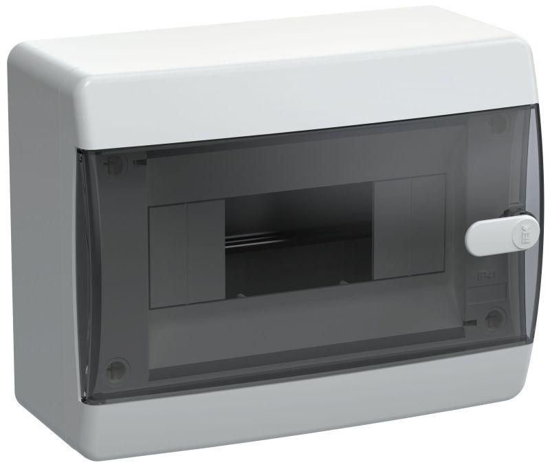 корпус щрн-п-8 union compact ip41 черн. прозр. дверь пластик. iek uic-kp12-n-08-41-k01 от BTSprom.by