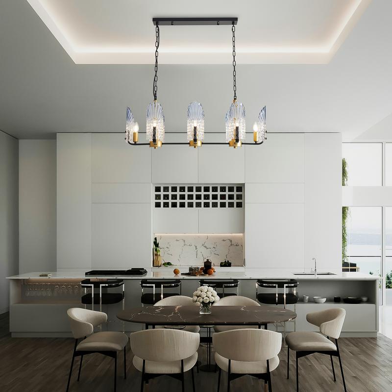  Светильник Ollie 8х40Вт E14 IP20 подвесной Freya FR5525PL-08GB фото в каталоге от BTSprom.by