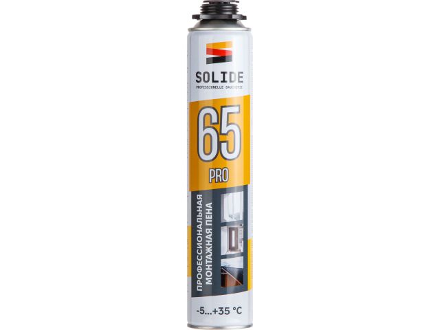 пена монтажная профессиональная всесезонная solide foam pro 65 (750мл) sl-76517-1 от BTSprom.by