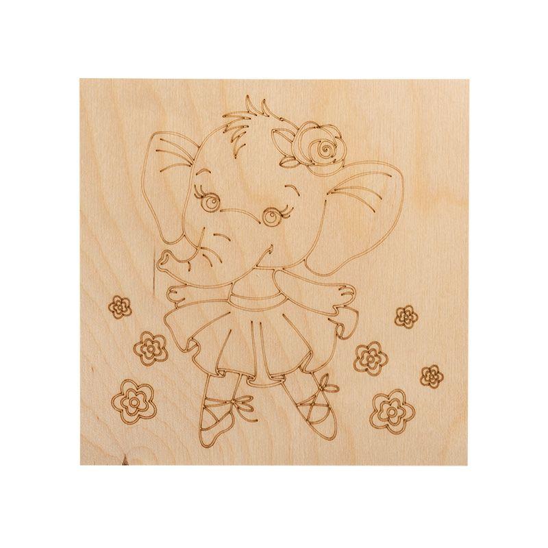  Набор досок для выжигания "Слонята" 150х150мм пакет (уп.5шт) Rexant 12-0932 фото в каталоге от BTSprom.by