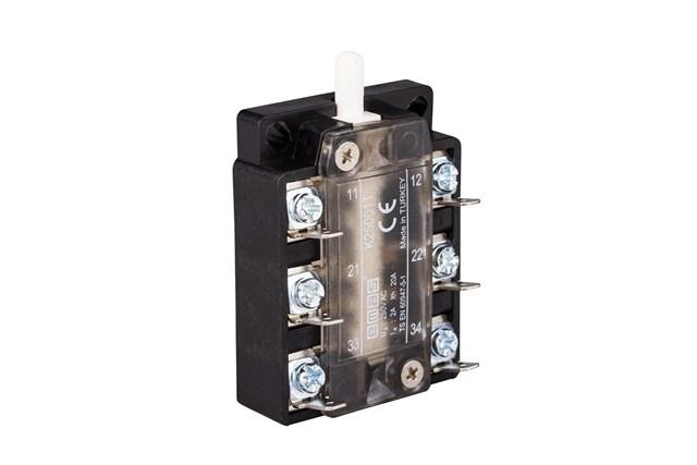 минивыключатель клемный (1но+2нз) emas k25001t от BTSprom.by