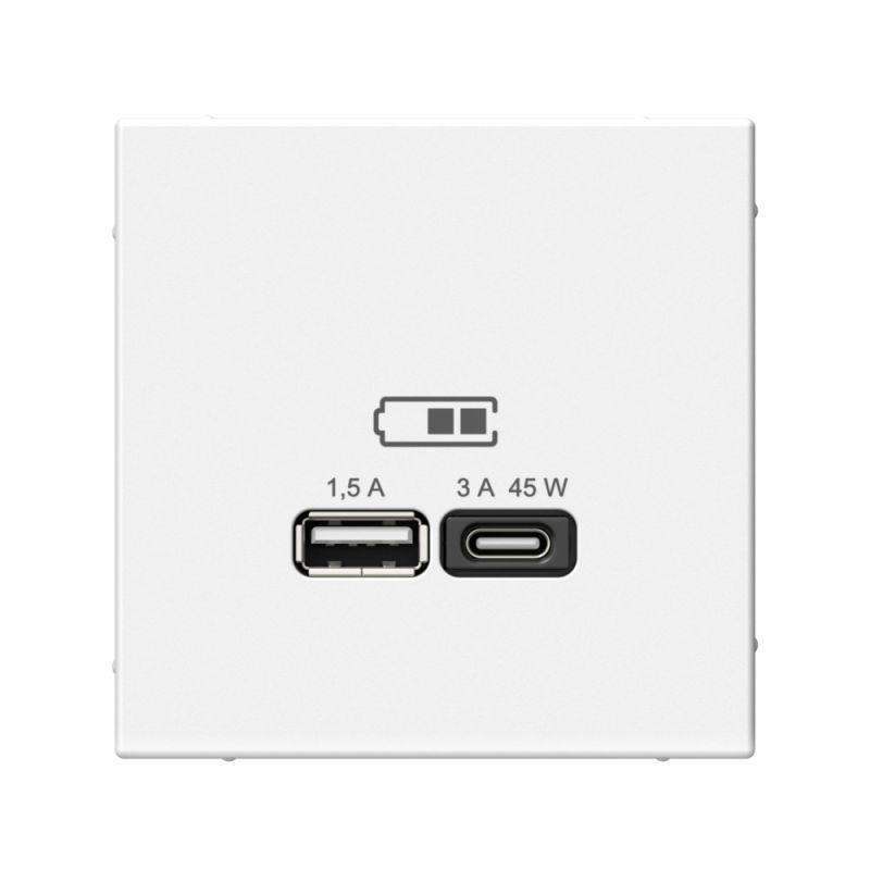 розетка usb artgallery тип a+c 45вт qc pd высокоскор. зу механизм бел. se gal000129 от BTSprom.by