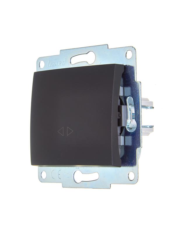  Выключатель промежуточный 1-кл.СП ASTI 10А IP20 механизм черн. бархат LEZARD 7081-4288-107 фото в каталоге от BTSprom.by