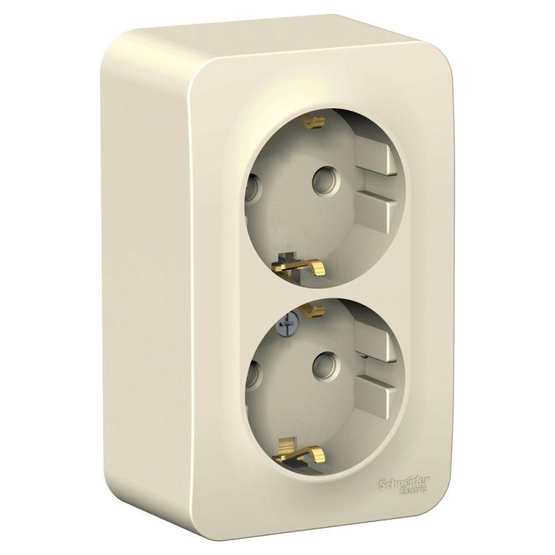 розетка 2-м оп blanca 16а ip20 250в с заземл. без защ. шторок молоч. se blnra010202 от BTSprom.by