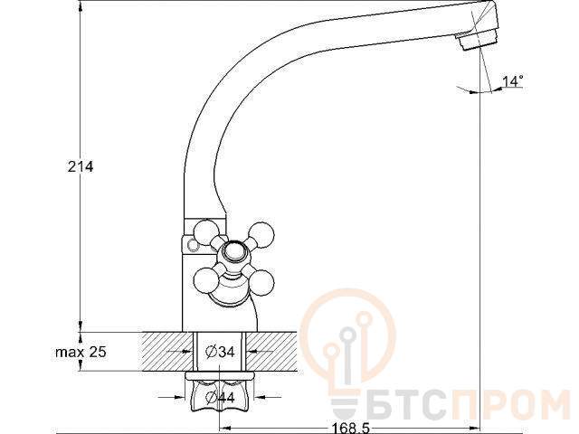  Смеситель для кухни вентильный QTZ4-D827 G.lauf фото в каталоге от BTSprom.by