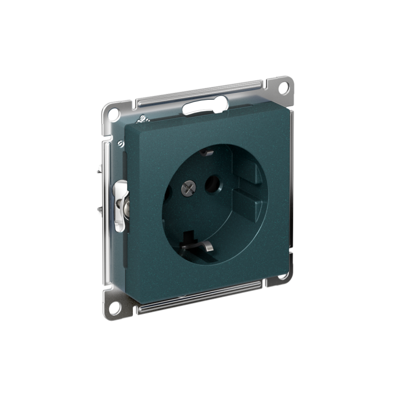 розетка atlasdesign 16а с заземл. быстрозажим. клем. механизм изумруд se atn000843s от BTSprom.by