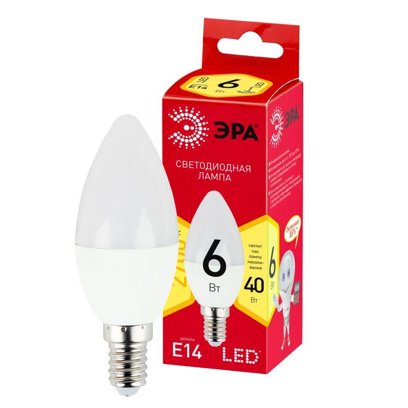 лампа светодиодная line led b35-6w-827-e14 r b35 6вт свеча e14 тепл. бел. эра б0052383 от BTSprom.by