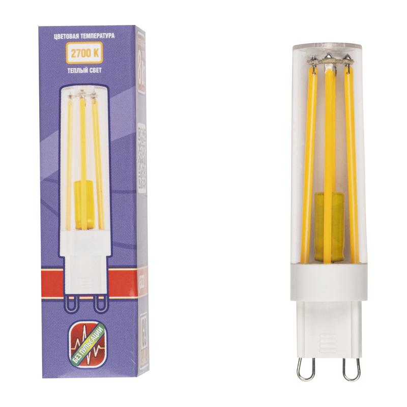 Лампа светодиодная филаментная PLED-G9 PRO 8Вт 2700К 680лм 230В d16.5х70мм без пульсации JazzWay 5062672 фото в каталоге от BTSprom.by