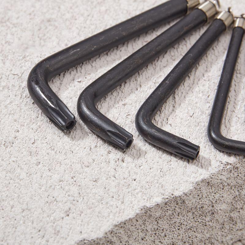  Набор ключей имбусовых TORX T10-T50 CrV 9шт оксидированные на кольце Kranz KR-12-5203 фото в каталоге от BTSprom.by