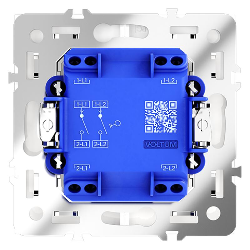  Выключатель 2-кл. СП S70 10А механизм бел. глянцевый Voltum VLS020101 фото в каталоге от BTSprom.by