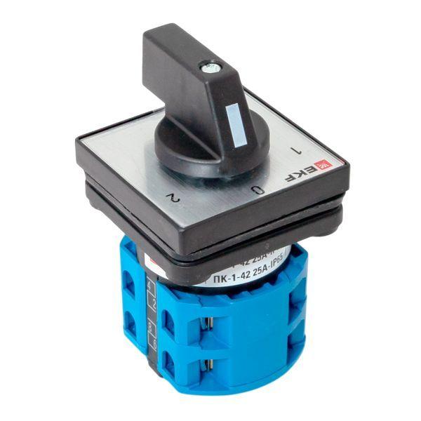  Переключатель кулачковый ПК-1-42 2п 25А "1-0-2" IP65 EKF pk-1-42-25-65 фото в каталоге от BTSprom.by