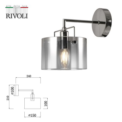  Бра Bonnie 2078-401 настенный 1хE14 40Вт классика Rivoli Б0055610 фото в каталоге от BTSprom.by