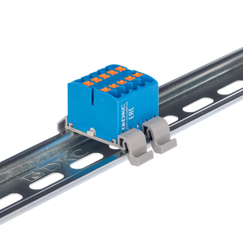  Блок распределительный зажим push-in 10 точек подключения 2.5кв.мм син. DKC DTP1-010-04SPUB фото в каталоге от BTSprom.by
