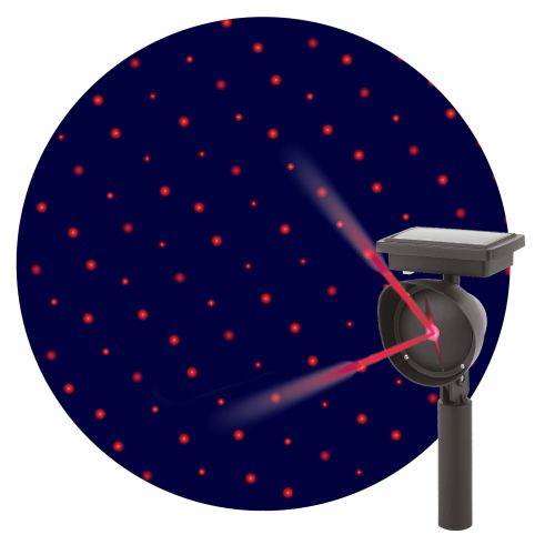  Проектор садовый ERAPR024-01 на солнечной батарее пластик 34см (24/288) Эра Б0038500 фото в каталоге от BTSprom.by