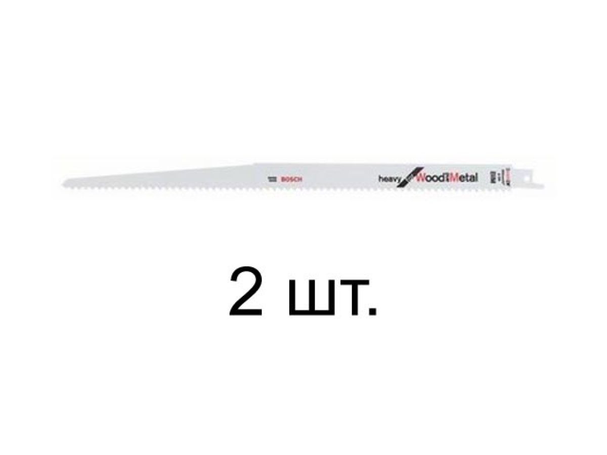 пилка сабельная по дереву с гвоздями s1411df (2 шт.) bosch (пропил прямой, грубый, быстрый рез) 2608654834 от BTSprom.by