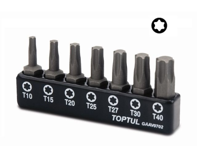 набор бит torx т10-т40 7шт. toptul gaav0702 от BTSprom.by