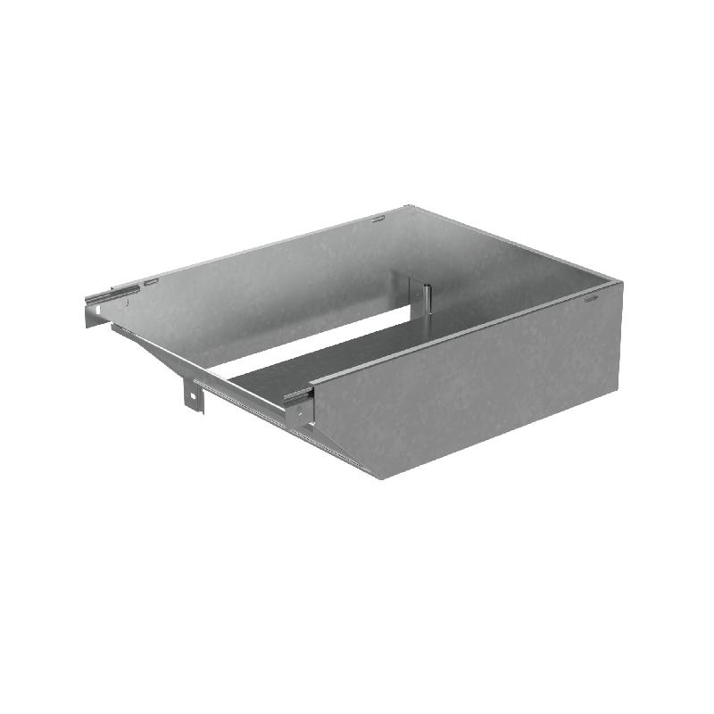 Угол для лотка вертикальный внешний левый с разворотом трассы на 90град. 400х50 "ПЛЮС" VLPDplus90-50-400-L INOX304 КМ PL5997 от BTSprom.by