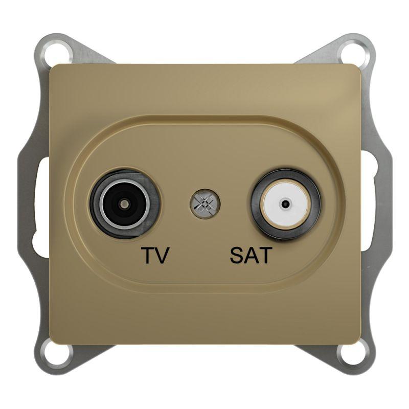розетка телевизионная оконечная tv/sat 2-м сп glossa 1дб механизм титан se gsl000497 от BTSprom.by