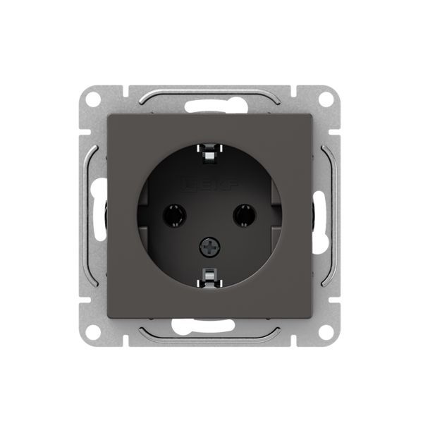 розетка сп эпика 16а с заземл. без защ. шторок механизм мокко ekf up1-som-110 от BTSprom.by