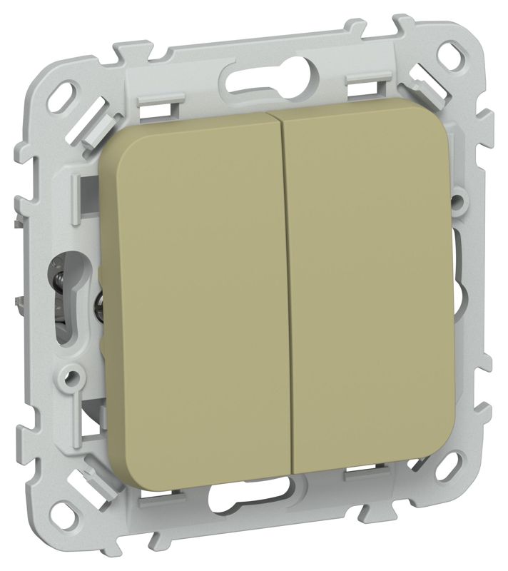 выключатель проходной 2-кл. сп flite вс62-1-0-фло 10а механизм олив. iek fi-v22-0-10-1-k26 от BTSprom.by