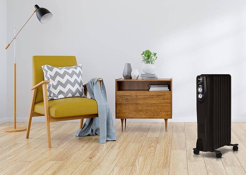  Радиатор масляный 9 секц. 2000Вт Classic black BOH/CL-09BRN 2000 Ballu НС-1050889 фото в каталоге от BTSprom.by