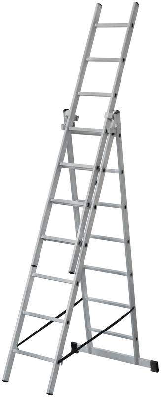 лестница трехсекционная 3х7 h=202/316/426см 9.16кг алюм. fit 65432 от BTSprom.by