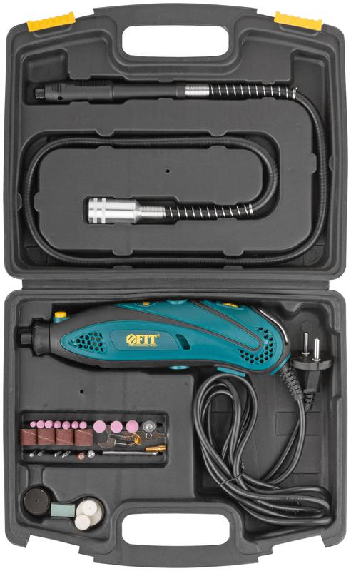  Машина гравировальная 135Вт 10000-32000об/мин 2.4/3.2мм набор насадок FIT 80595 фото в каталоге от BTSprom.by