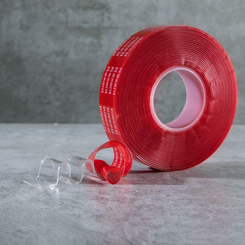  Лента клейкая двухсторонняя прозрачная на VHB акриловой основе 20ммх5м Rexant 09-6059 фото в каталоге от BTSprom.by