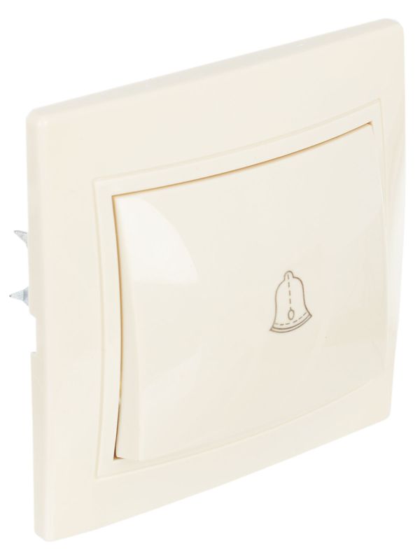  Выключатель кнопочный 1-кл. СП Кварта 10А IP20 ВСк10-1-0-ККм крем. GENERICA EVK13-K33-10-DM фото в каталоге от BTSprom.by