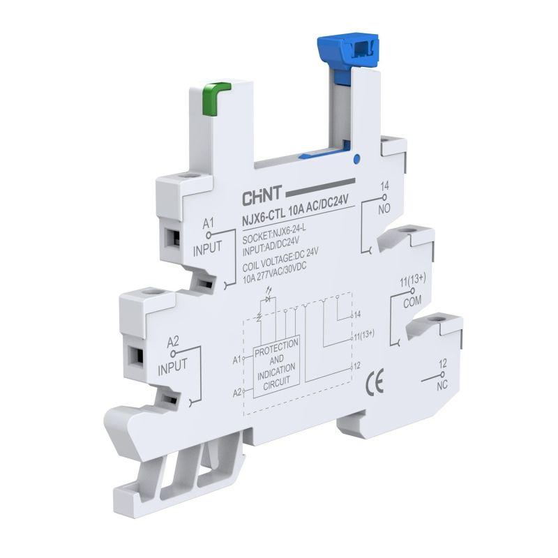 розетка для реле njx6-220-t ac/dc 220в зажим пружинный (r) chint 525372 от BTSprom.by