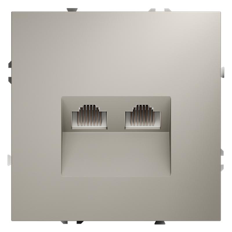 розетка компьютерная 2-м сп s70 rj45 + rj45 кат.6 механизм кашемир voltum vls060203 от BTSprom.by