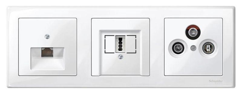  Накладка Merten для аудиорозетки бел. SchE MTN296019 фото в каталоге от BTSprom.by